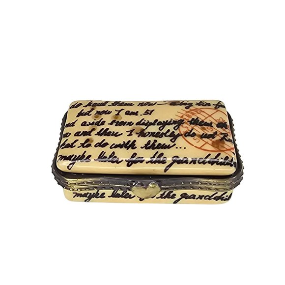 CBK Ltd Porcelain Magdspuri Letter Postcard Postage Mail Trinket Box - Picture 6 of 8